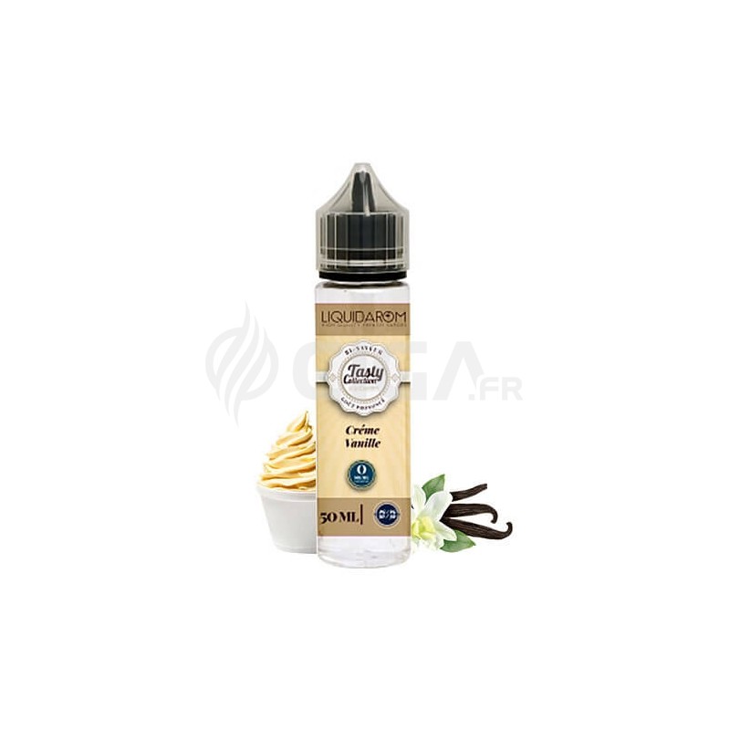 E-liquide Crème Vanille en 50ml de Tasty Collection de Liquidarom. E-liquide Crème Vanille en 50ml de Tasty Collection de Liquidarom.
