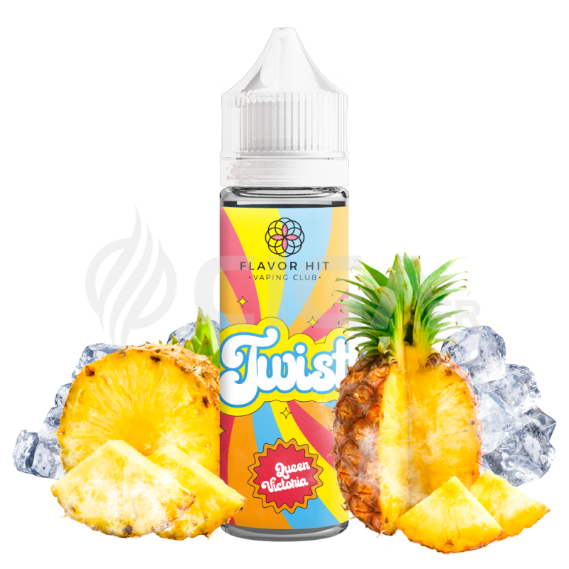 E-liquide Queen Victoria en flacon de 50ml de Twist de Flavor Hit. E-liquide Queen Victoria en flacon de 50ml de Twist de Flavor Hit.