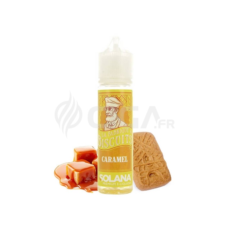 E-liquide Biscuit Caramel 50ml de La fabrique à biscuits de Solana. E-liquide Biscuit Caramel 50ml de La fabrique à biscuits de Solana.