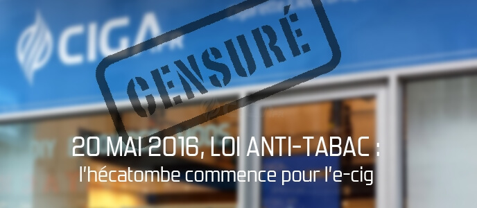 Loi anti-tabac : l’hécatombe commence pour l’e-cig Loi anti-tabac : l’hécatombe commence pour l’e-cig